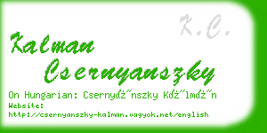 kalman csernyanszky business card